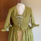 Xl  Outlander  Colonial  Rev War  100  Cotton Polonaise   Over Dress  Gown Nwot