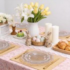 Colosus 100pcs Clear Plastic Plates Disposable Heavy Duty Party Wedding Dinner D