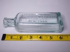 Antique National Remedy Company New York Aqua Medicine Bottle 6 Inches Tall    
