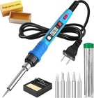 80w Lcd Soldering Iron Kit 110v Digital Pen   5 Tips Stand Wire Diy Repair Tool