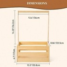 Wooden Baby Gift Box Basket Crate With Hanging Rack Newborn Shower Wardrobe 