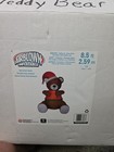 Gemmy 8-1 2    Animated Hugging Christmas Teddy Bear Lit Inflatable Airblown Works