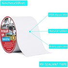 Rv Roof Tape White  6 Inch X 50 Feet  Sealant Patch Repair For Camper  Trailer 