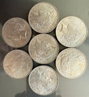 1921-1935 90  Sil Ver Peace Dollars Lot Of 5 Uncirculated Mixed Dates Us