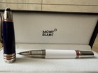 Montblanc Classique Luxury Blue white Rollerball Pen With Box