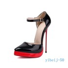 Womens Ultra High Heel Dance Two Town Party Shoes Shiny Leather Ankle Strap 2026