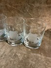 Vintage Union Pacific Railroad Rocks Glass Tumbler Lot Of Four Etched Train