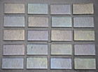 1101 51 - 20 Pieces 1 2  X 1  Iridized Clear Bullseye Thin 2mm Glass 90 Coe