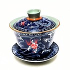 Antique Giawan Chinese Dragon Buddah Dakini Blessed Alter Tea Cup Bowl Read
