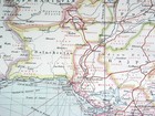 1908 Antique Map Of British India Pakistan Industy Transportation Ship Routes