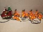 Kurt S  Adler Santa Sleigh And Reindeer Christmas Plastic String Lights With Box