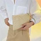 Straw Clutch Bag For Women  Summer Wedding And Bridesmaid Purse