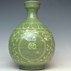Goryeo Celadon Vase Jar Pot Korean Antique In Wood Box H10 5inch