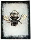 Vintage Mexico 925 Sterling Silver Bumble Bee Honeybee Pin Brooch Realistic 9g