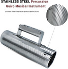 Guiro Stainless Steel Guiro Instrument 8  3  Latin Percussion Musical Shaker Ins