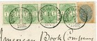 Danish West Indies-sc 21 strip Of 4  18-christiansted-14 6 1902-to Usa-new York