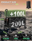 40  Extra Large Collapsible Wagon Cart 550 Lbs Plus Large  Iron Black