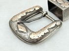 Vintage Western 4 Piece Sterling Silver   10k Yellow Gold Ranger Set Belt Buckle