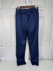 New Men   s Adidas Team Issue Blue Tapered Zip Hem Fleece Track Pants S