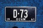 1961 Guam Dealer License Plate - Pacific Island