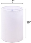 White 6  X 6  X 10  Tall Drum Fabric Hardback Lamp Shade Classic Modern