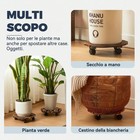 14 Inch Wood Plant Caddy With Wheels Heavy Duty Plant Dolly 240 Lbs 2 Pack