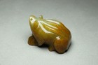 Chinese Antique Old Hetian Jade Hand-carved Frog Statues