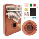 17 Key Dark Mahogany Kalimba Thumb Piano With Great Tone