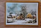 Currier   Ives Vintage Christmas Greeting Card 4 Different Cards 13 Cards