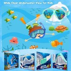 Snorkel Set  Fins Snorkeling Gear For Anti-fog Swim Goggles 180 Panoramic Vie   