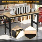 48 x20  Heavy Duty Workbench 2000 Lbs Capacity With Power Outlet   Pegboard