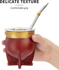 Cuopru Premium Argentina Imperial Yerba Mate Cup Bombilla Mate Straw Set
