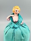 Antique Vintage Porcelain Half Doll Sewing Pin Cushion 6 5  Tall