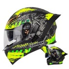 Men s And Women s Double Lens Exposed Motorcycle Helmet