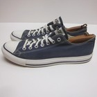 Converse All Star Sneakers Men 9 Women 11 Blue Unisex Low Top Shoes Classic Euc