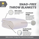 Hospital Thermal Blanket Throw Snag Free   100  Cotton   Twin 66  X 90    White