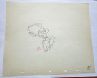 1936 Mickey Mouse Original Production Cel Drawing Walt Disney Saw Overalls