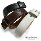 Bs085 Vintage Engraved Embossed Leather Belt Strap With Snaps On 1-1 2  Wide