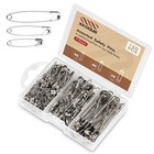 150pcs Heavy Duty Safety Pins Assorted Sizes Bulk Pack Silver Safety Pins 3 Size