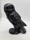 Vintage Black Owl Figurine Handcrafted By Owen Irish Tuft Crafts Ireland