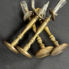 Vintage Brass Spiral Medallion Curtain Tie Backs Set Of 4 Window Drapery Hooks