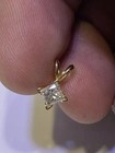 Women s Pendant 1ct Princess Cut Real Moissanite 14k Yellow Gold Plated