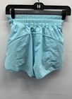 Lululemon Women s Cyan Blue Tracker Short V 4  Running Athletic Shorts Sz 4