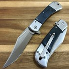 8 75    Black Wood Silver Open Blade Tactical Edc  Spring Assisted Pocket Knife