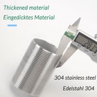 1 4 -2  Bsp Thread 50-150mm Long A2 Stainless Running Nipple Plumbing Connector
