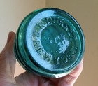 Beautiful Teal E r durkee 11 Ring Beehive Peppersauce Bottle 1880s Great Color 