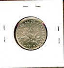 1919 Silver France Wwi Era Sower Woman 1 Franc 00 Bu Ms Uncirculated Coin