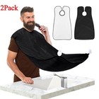 2 Pcs Men Beard Shaving Bib     No-mess Hair Trimming Catcher Grooming Apron Cape