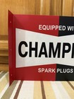 Champion Spark Plug Flange Sign Gas Oil Garage Tools Vintage Style Wall Decor
