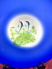 Vtg Murano Art Glass Large Dolphin Themed Console Bowl  Exceptional Color   Cond